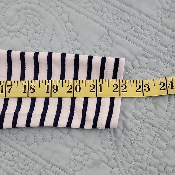 Vineyard Vines Navy and White Striped Long Sleeve Tee - Picture 9 of 10